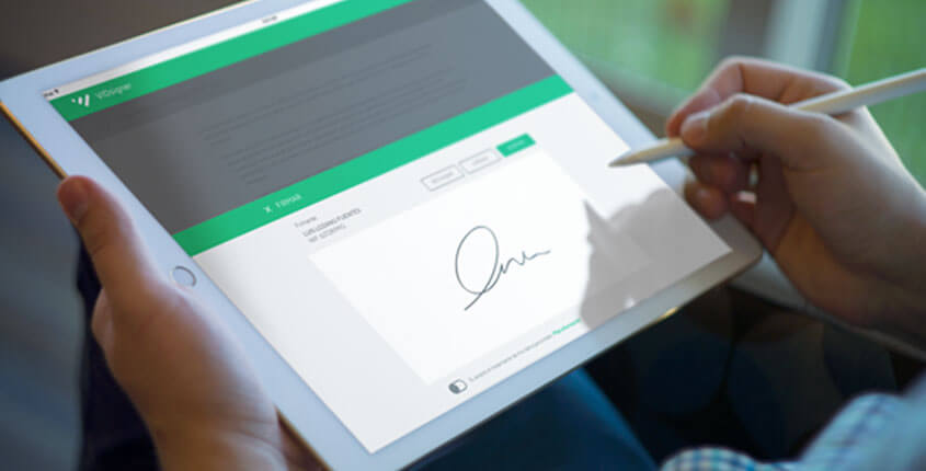 Firma electrónica desde tablet